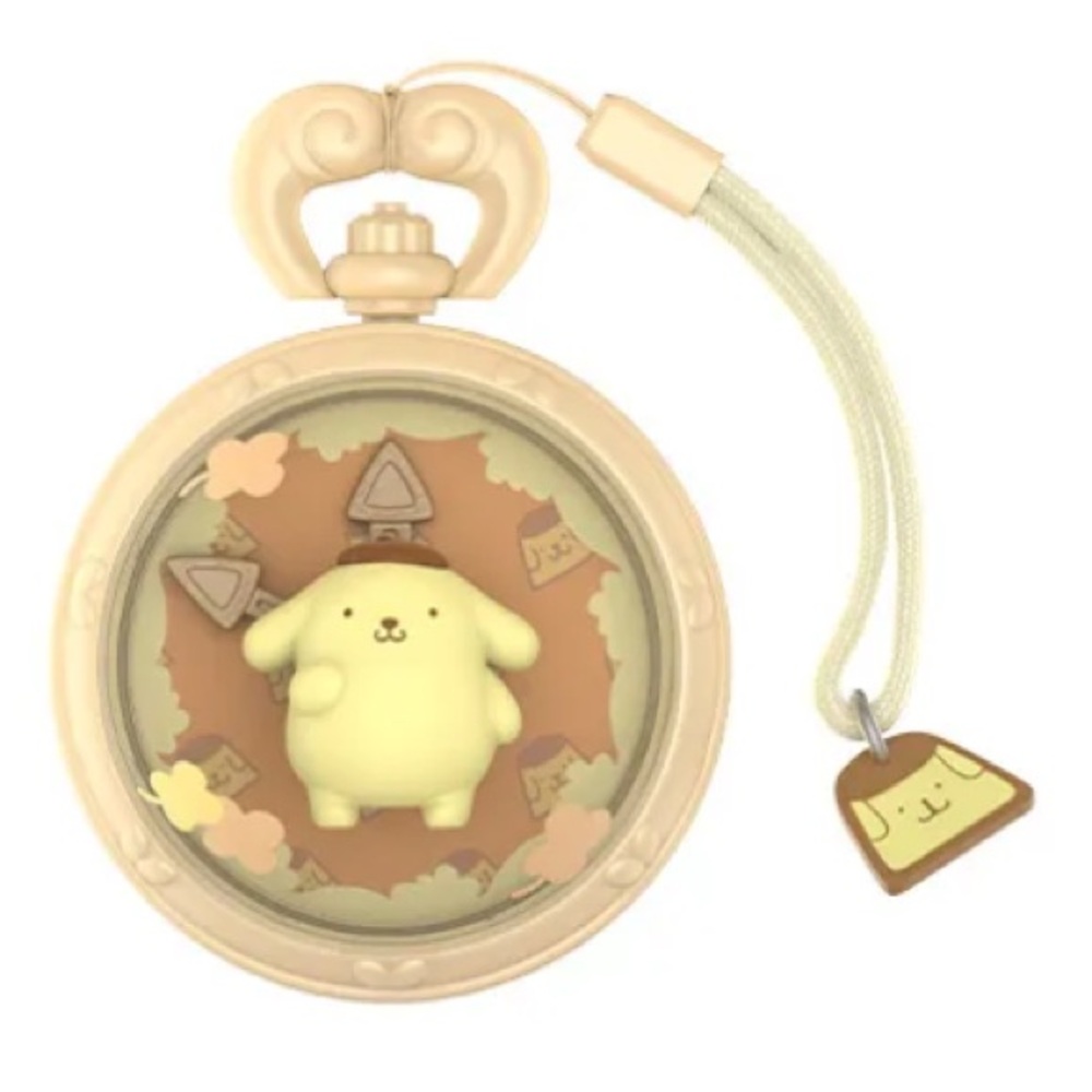 PopmartxSanrio Pompompurin pocket watch figurine with wrist strap